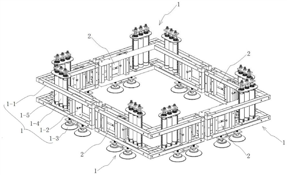 Wall-climbing mechanism and working method of a glass curtain wall cleaning robot