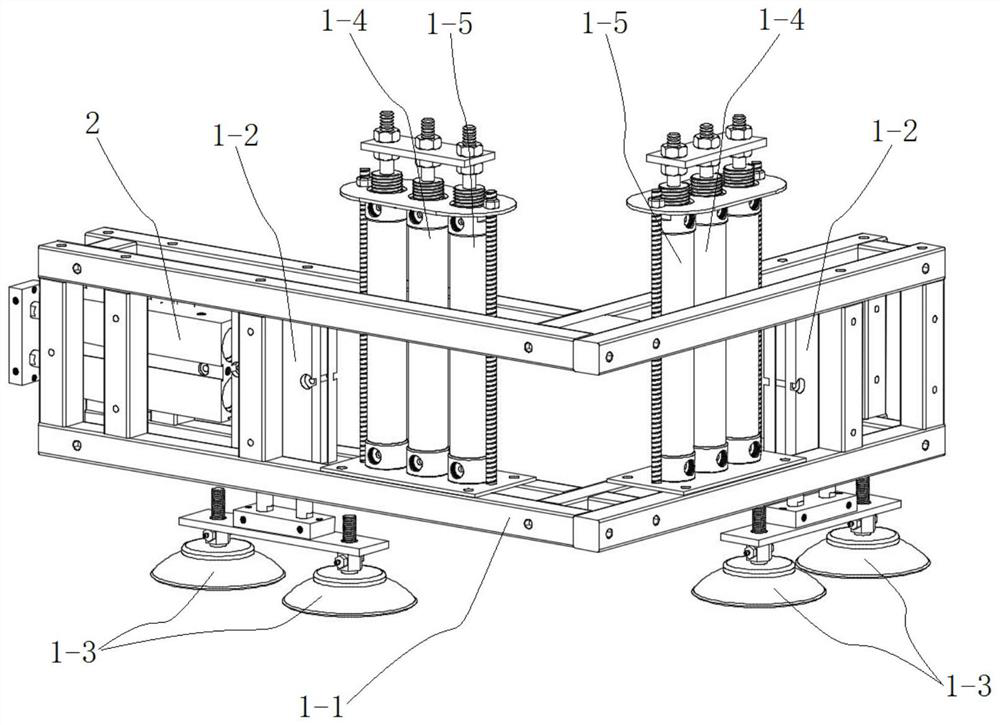 Wall-climbing mechanism and working method of a glass curtain wall cleaning robot