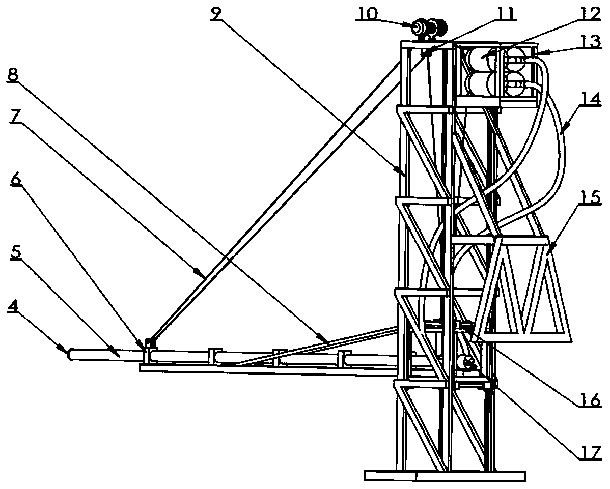 Wall-mounted variable depth underwater launching device for water tank