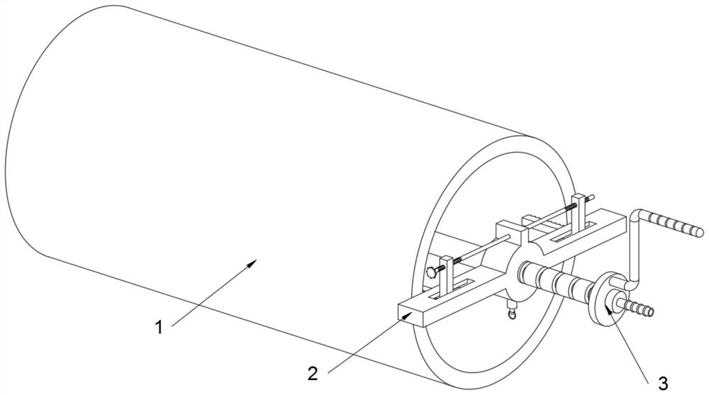 Physical inner wall desilting device for large-diameter connecting pipes in water conservancy projects