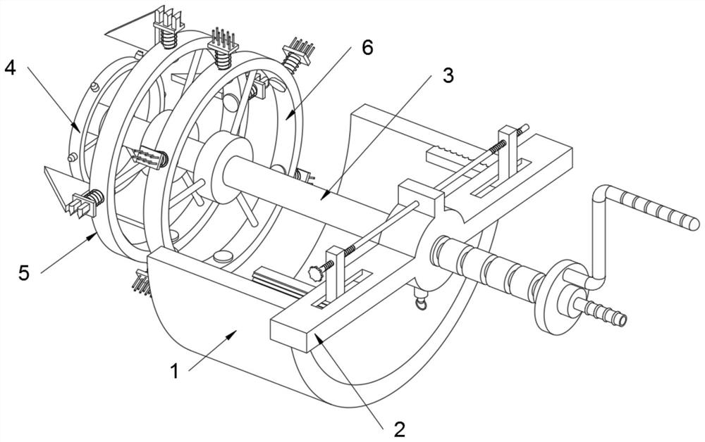 Physical inner wall desilting device for large-diameter connecting pipes in water conservancy projects