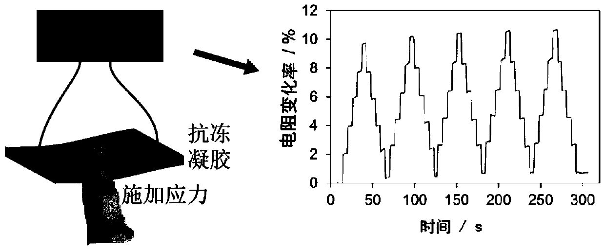 Antifreeze polysaccharide composite starch hydrogel, preparation method and application
