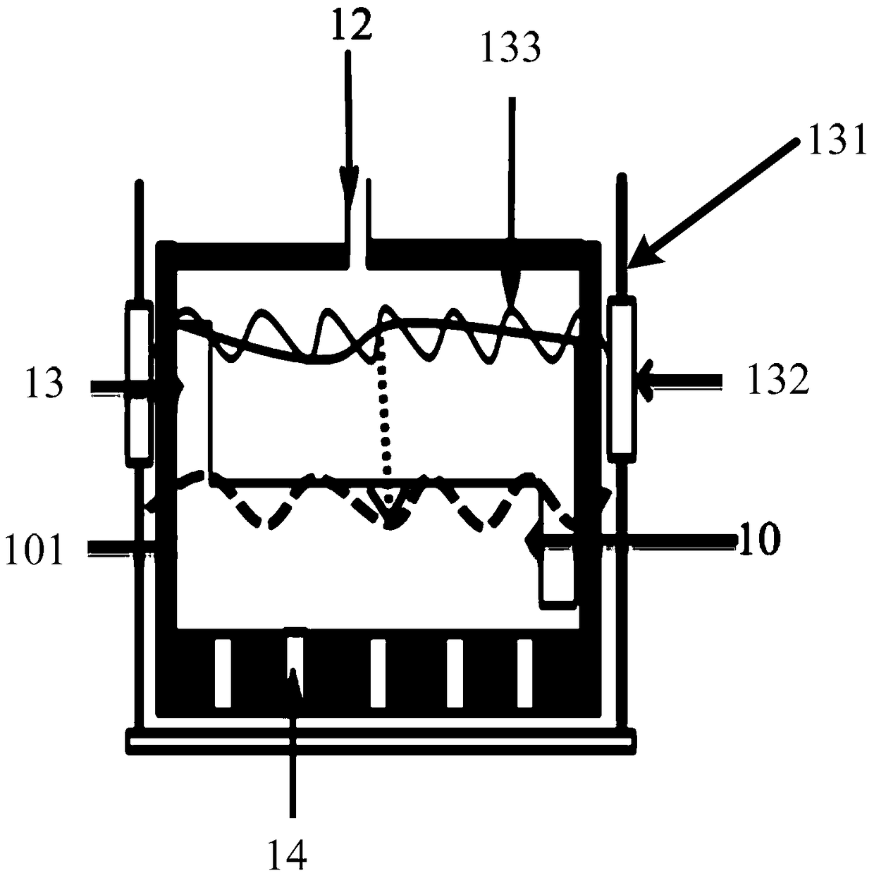 Heating device and vapor deposition equipment for vapor deposition