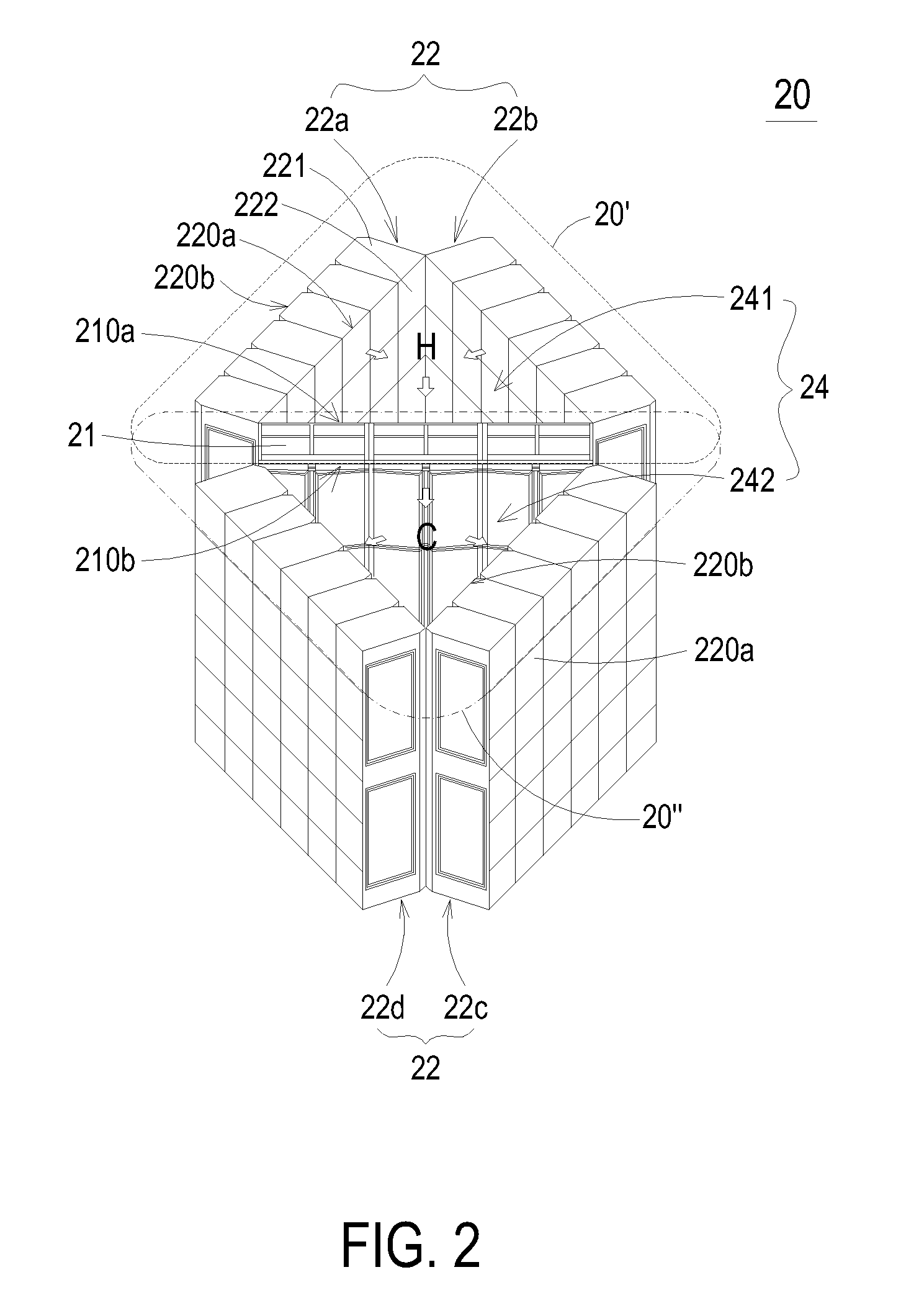 Data center and its configuration arrangements and configuration units of electronic device assemblies and air conditioners