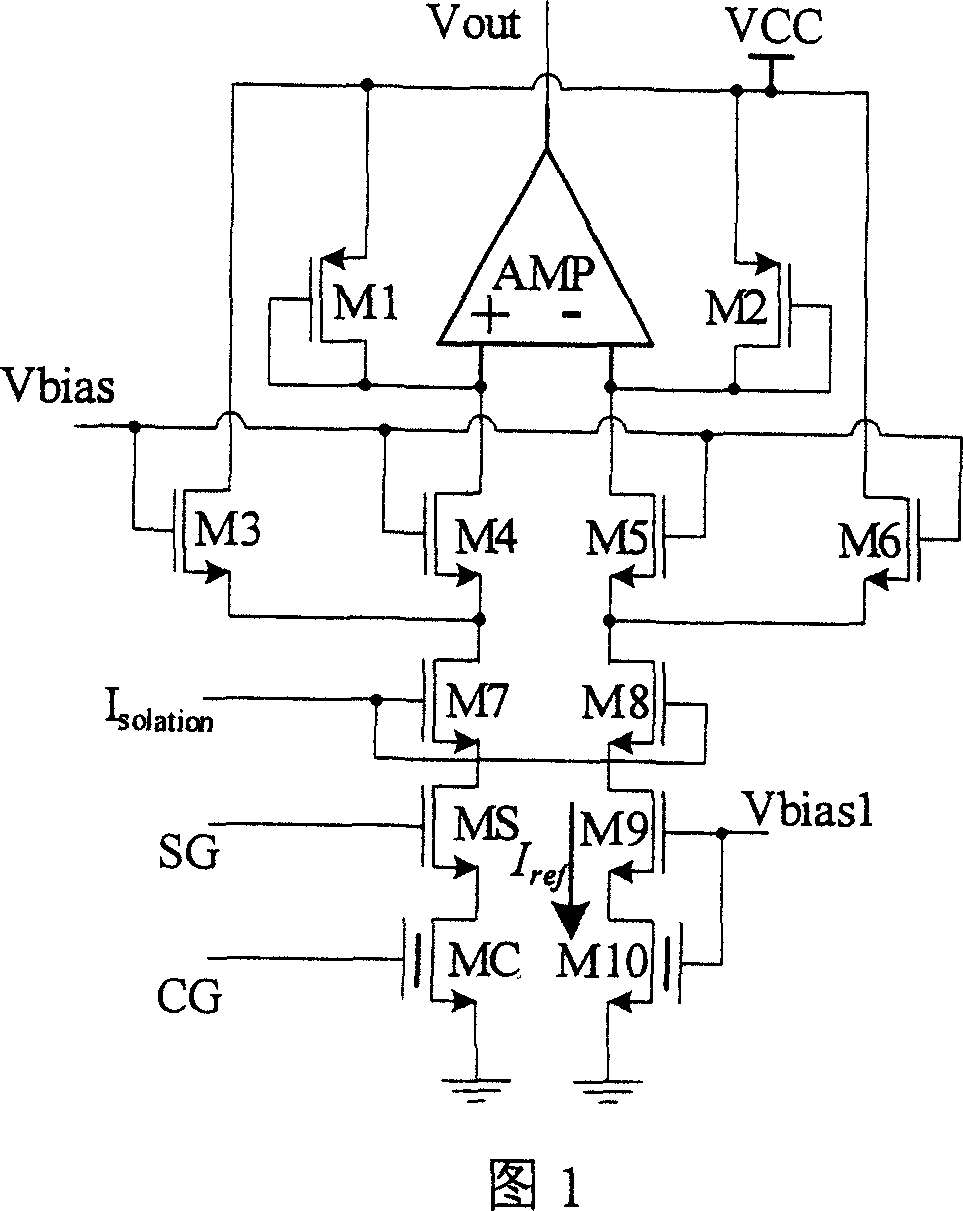 Sensitive amplifier for electric EPROM