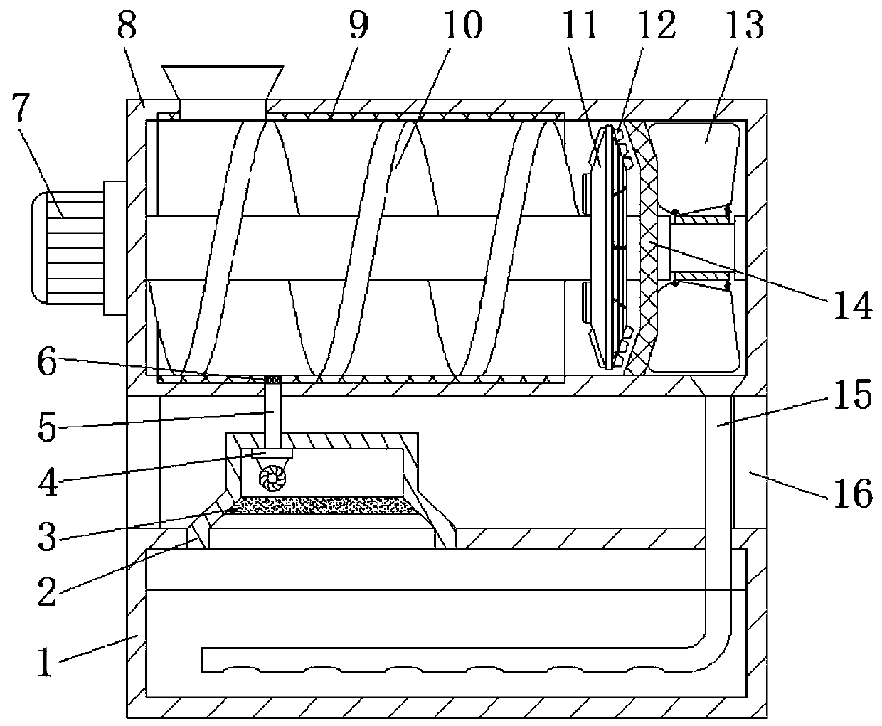 Environment-friendly processing device for waste battery