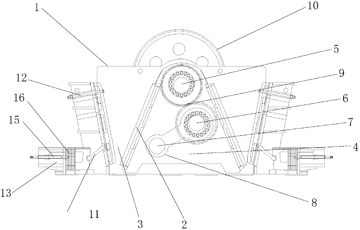 Three-axis jaw crusher