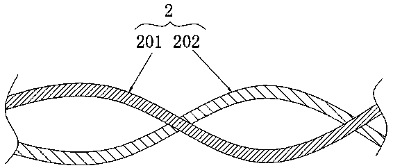 Flame-retardant sewing thread and production process thereof