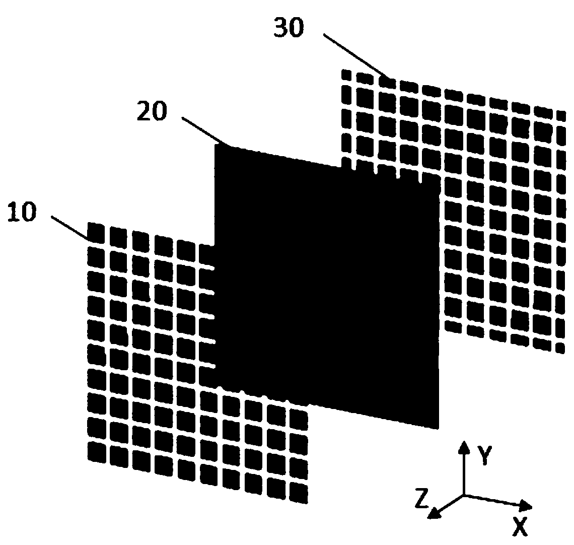 Artificial dielectric surface based on tight-coupling double-sided patch structure