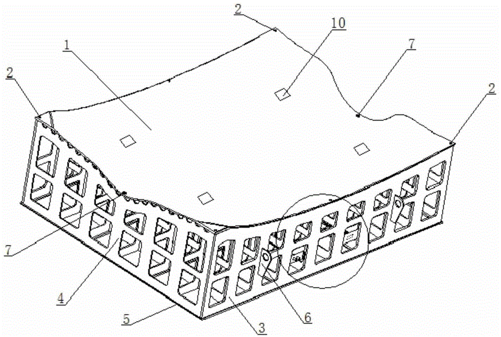 Framework type tooling for molding composite material product autoclave