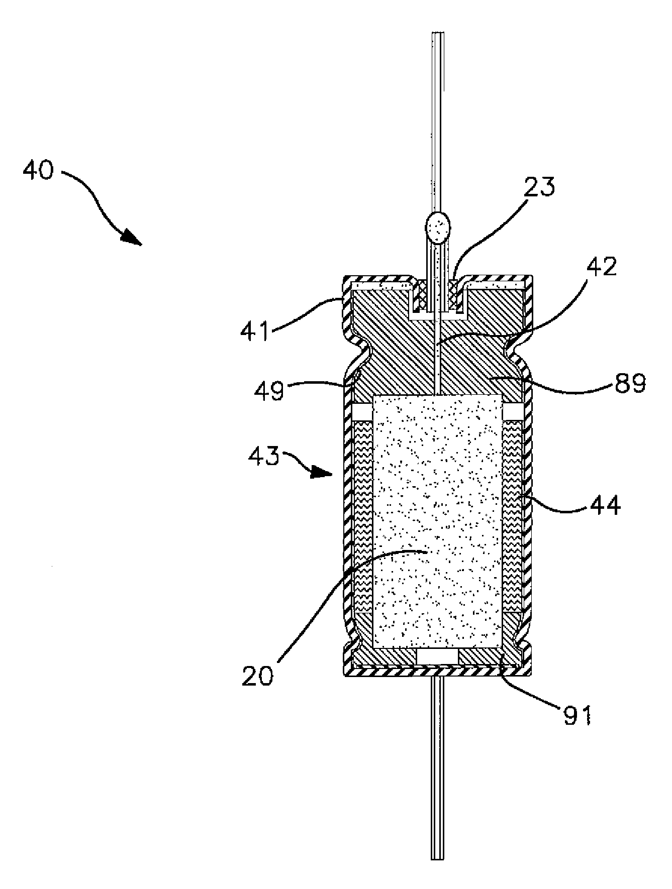 Conductive polymer coating for wet electrolytic capacitor