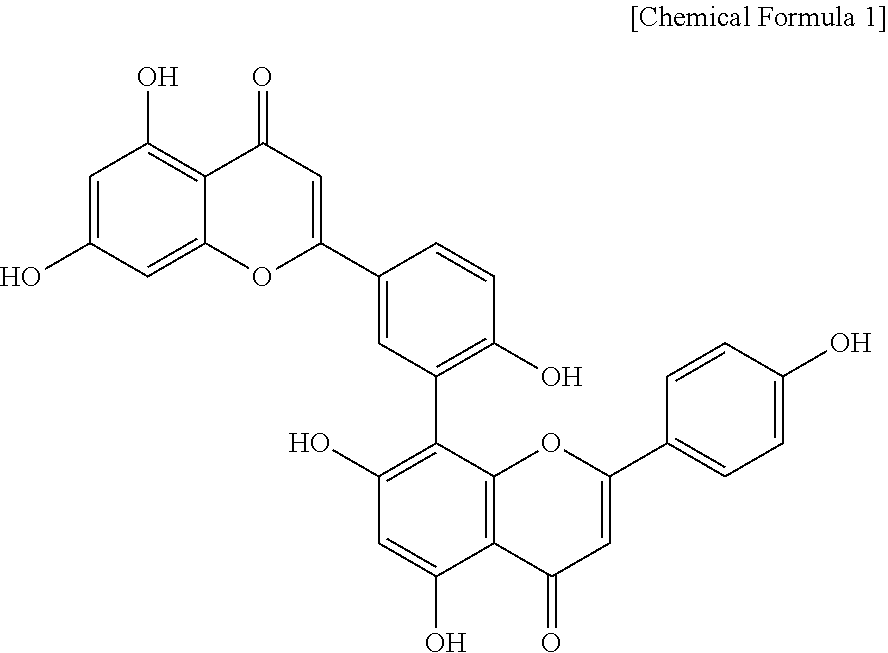 Transparent or semitransparent cosmetic composition having enhanced amentoflavone stability