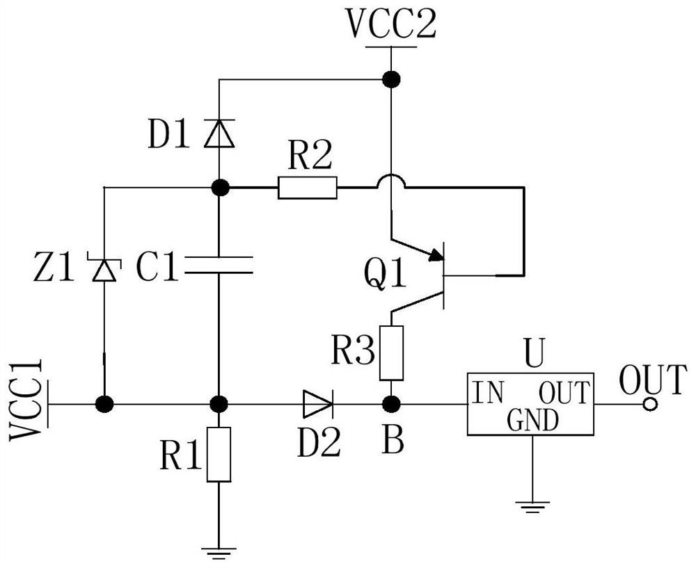 Redundant backup power supply and chips and electronic equipment