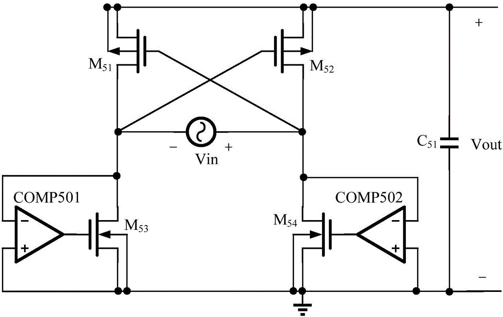 Wide input range high efficiency voltage doubler ac/dc rectifier circuit for piezoelectric energy harvesting