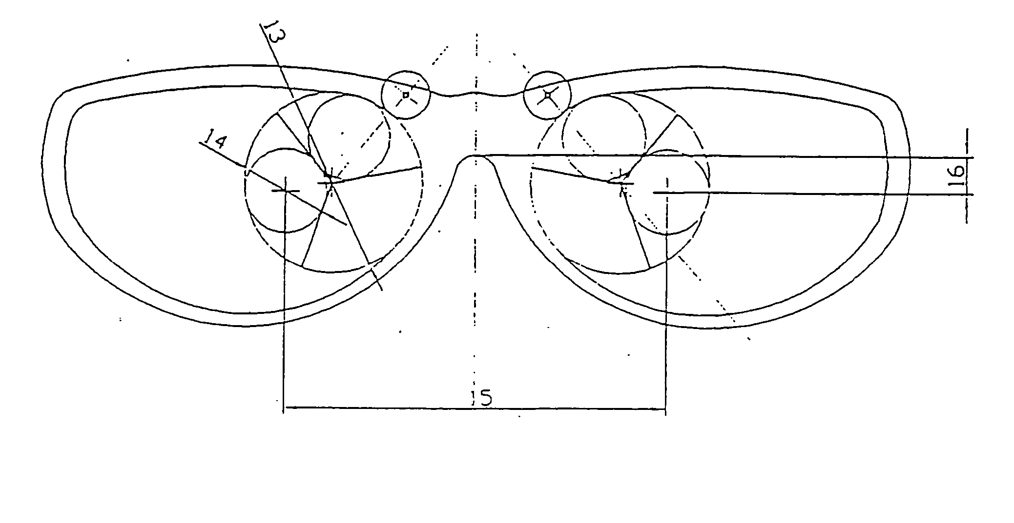 Refractive adapter for close-range viewing, with devices for rotating corrective lens housed in spectacle frames
