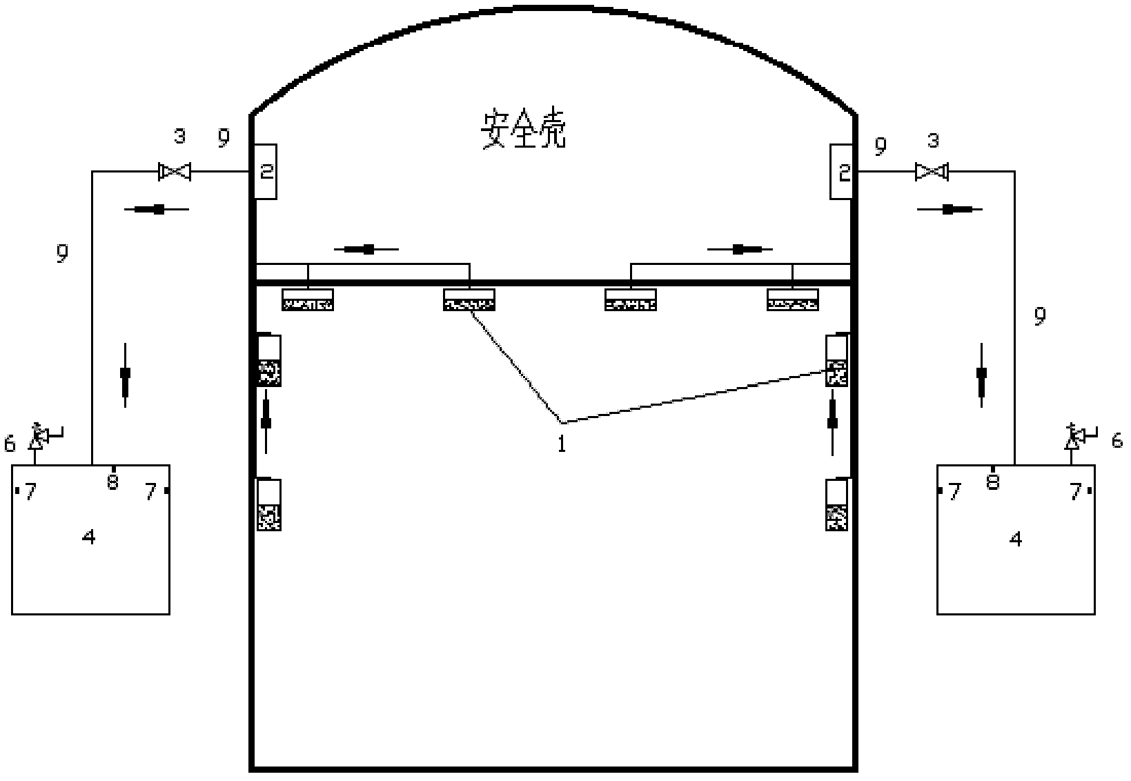 Hydrogen-explosion-preventing serious nuclear accident relieving device and method