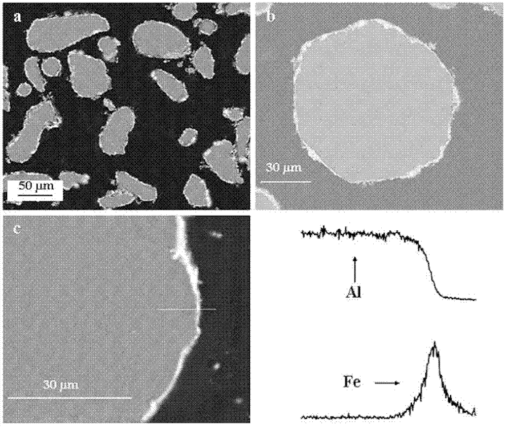 Method for preparing Fe/Al micro-nano composite powder