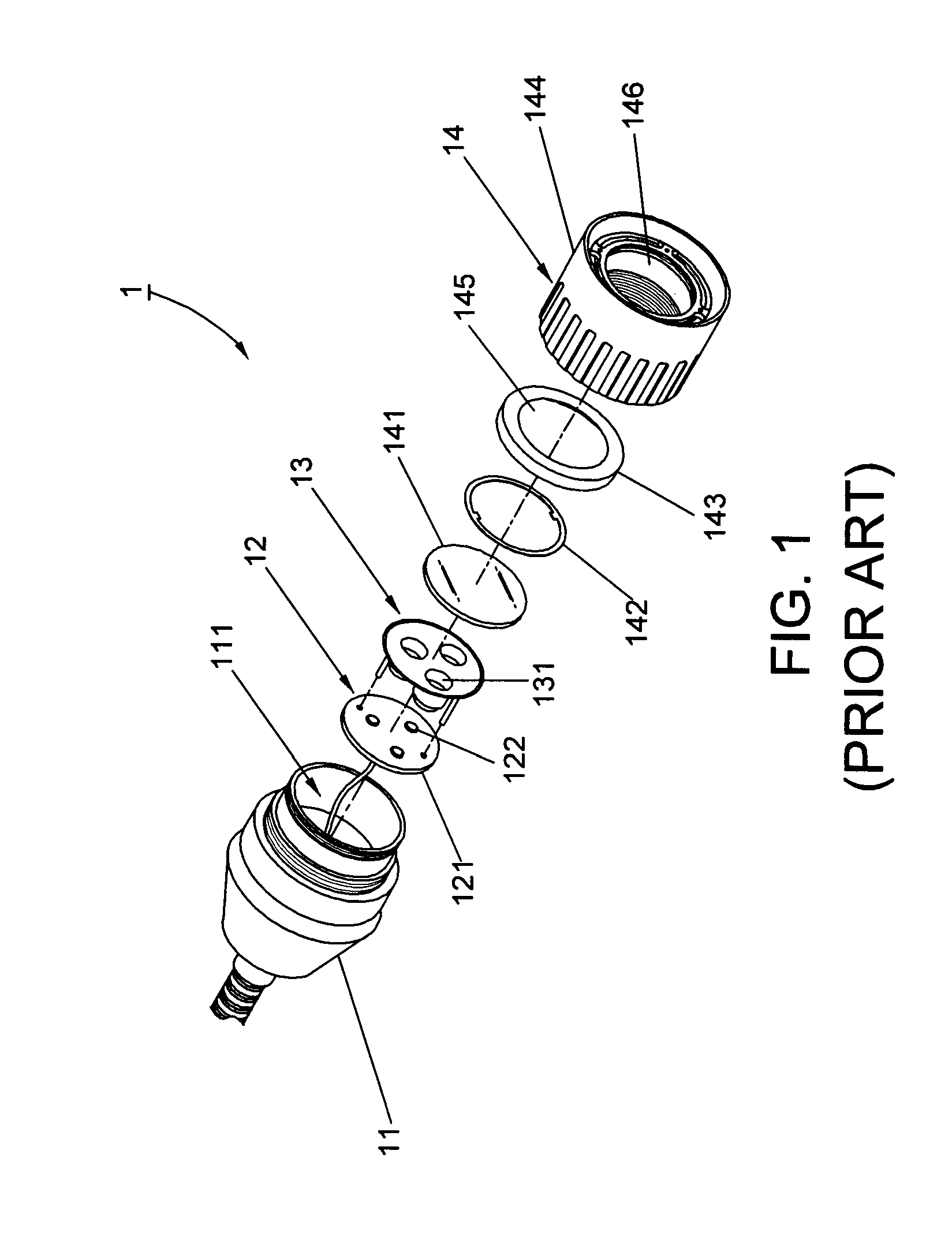 LED lamp capable of adjusting a beam spread thereof