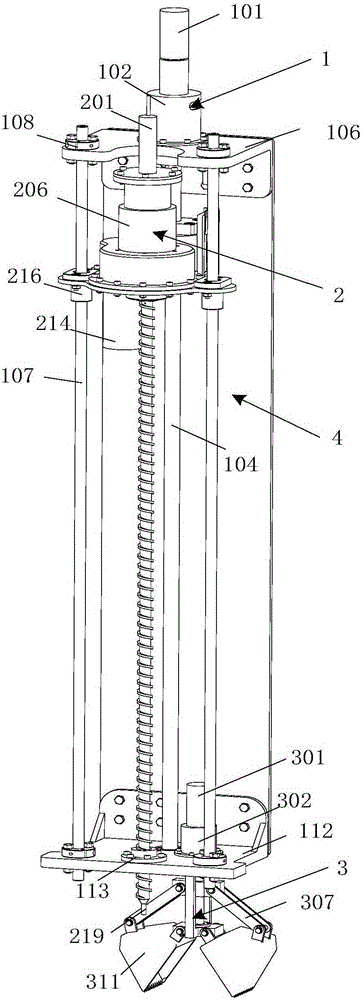 A drilling and grabbing shovel compound sampler device for asteroid exploration and its application method