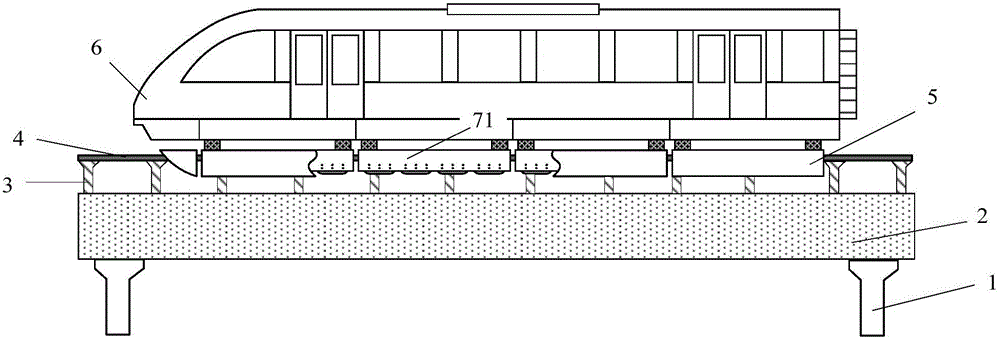 Magnetic-levitation train-bridge self-induced vibration restraining method introducing bridge vibration speed