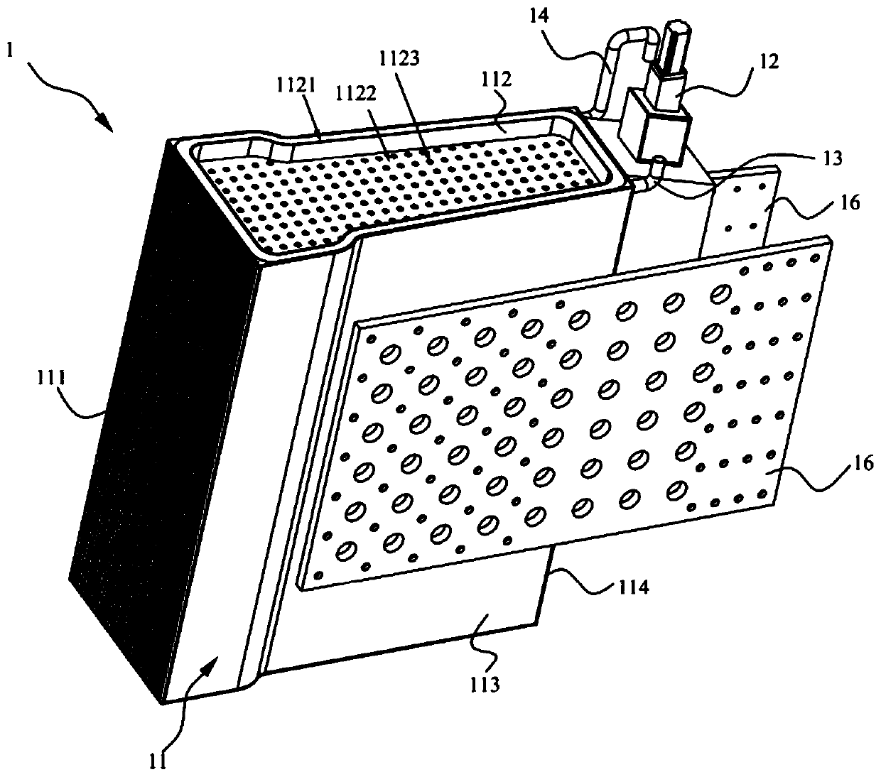 A heat collection module, heat collection device and tower solar power generation system