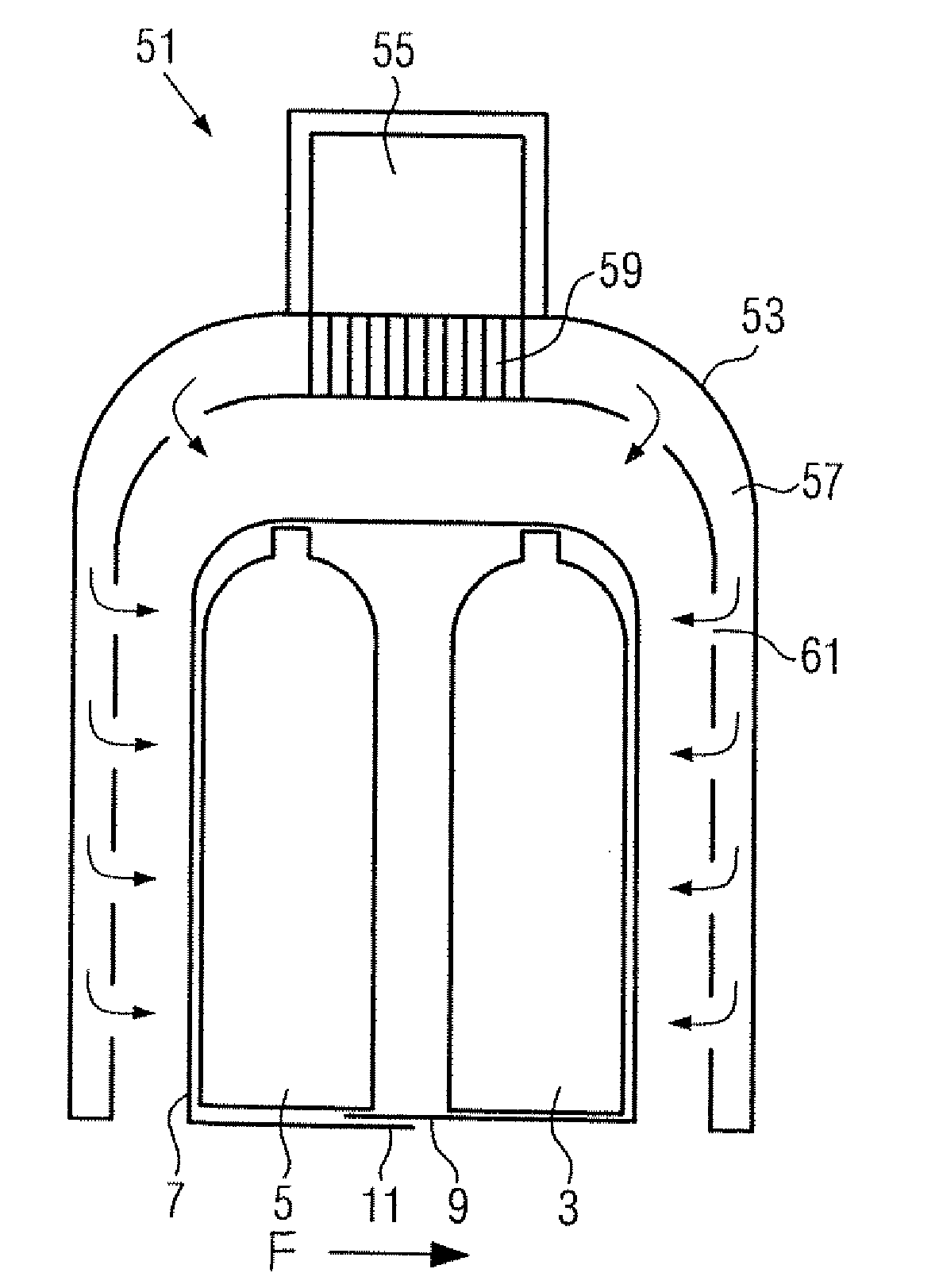 Machine and method for shrink-fitting of shrink wrap film onto packages