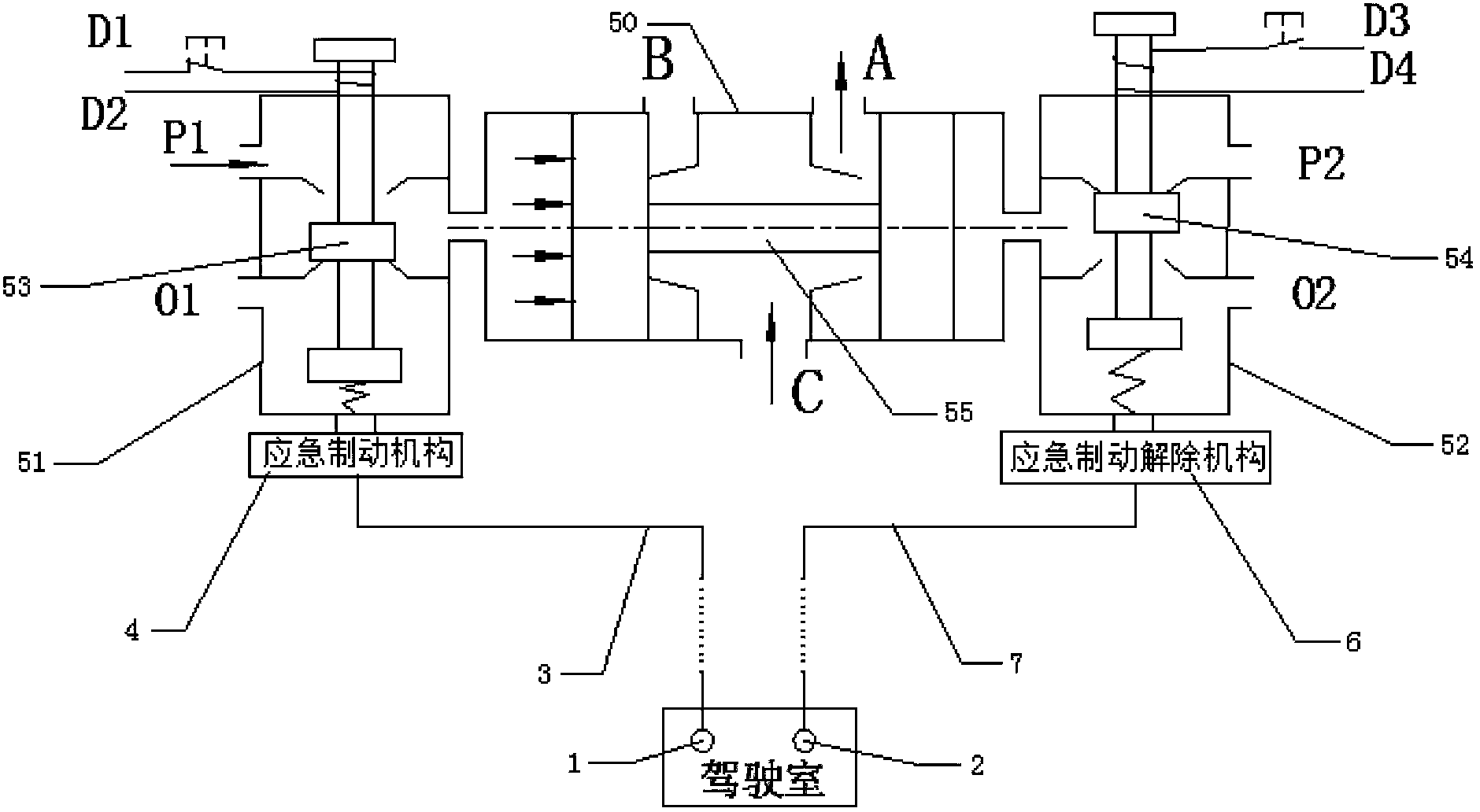 Pneumatic intelligent electronic parking braking device