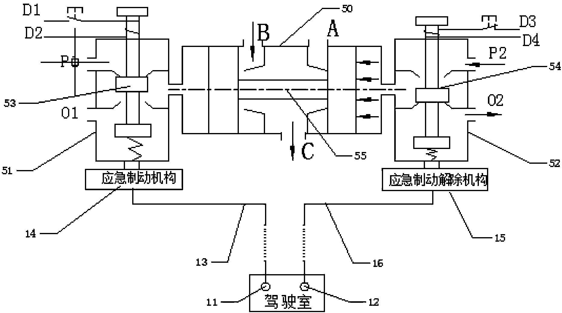 Pneumatic intelligent electronic parking braking device