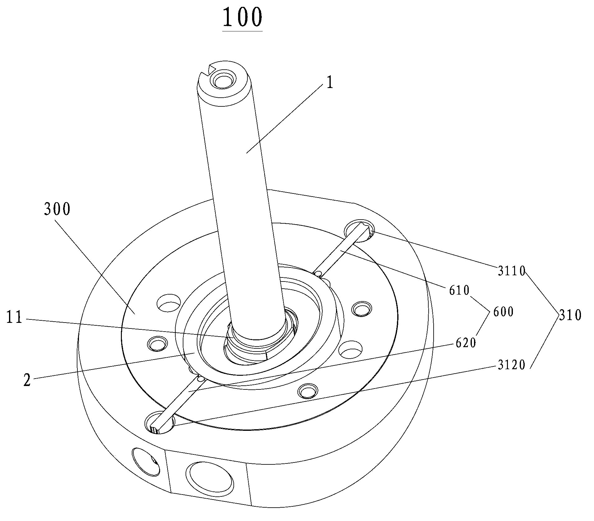 Rotary compressor and crank shaft piston assembly thereof