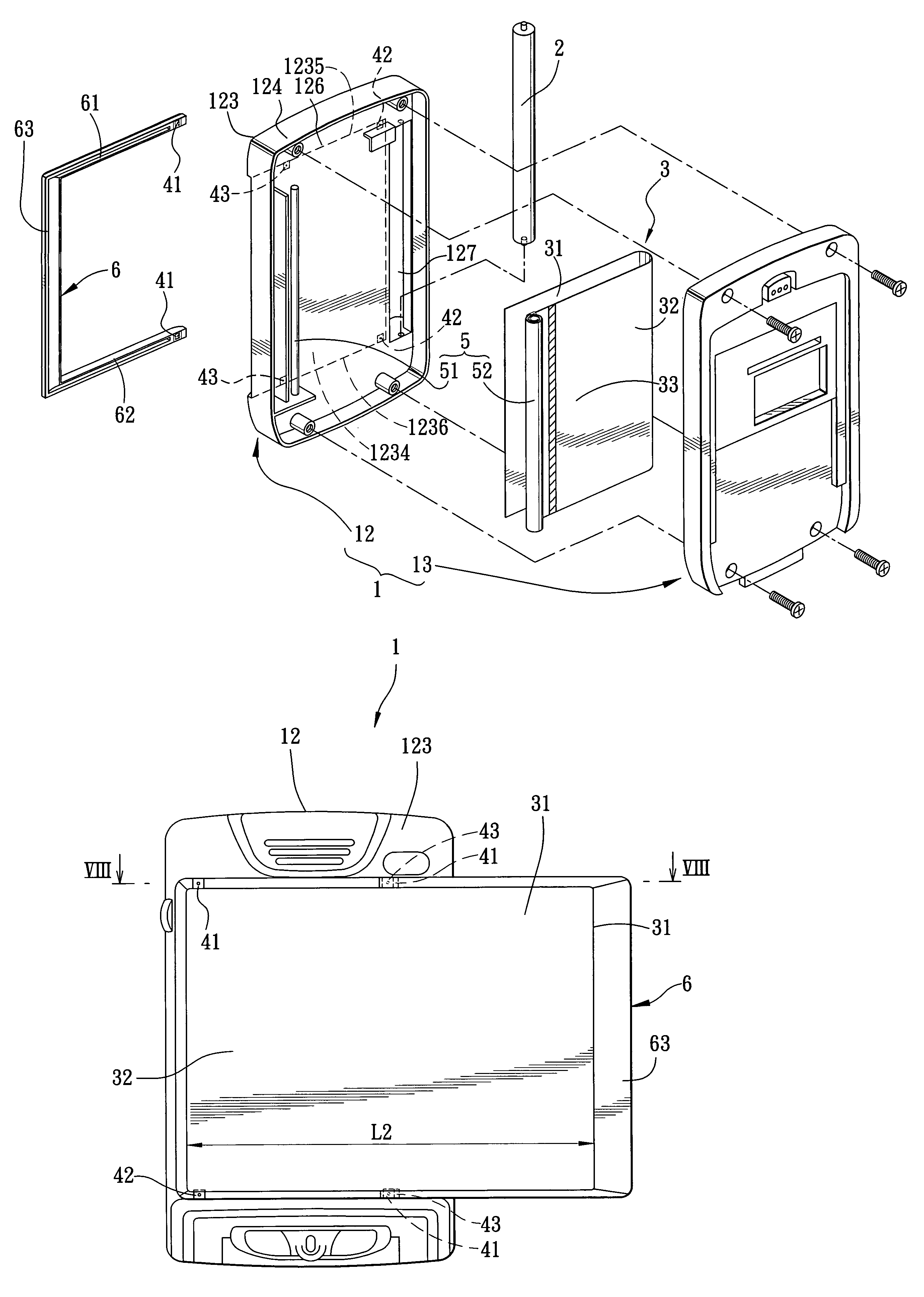 Electronic device having an adjustable display area