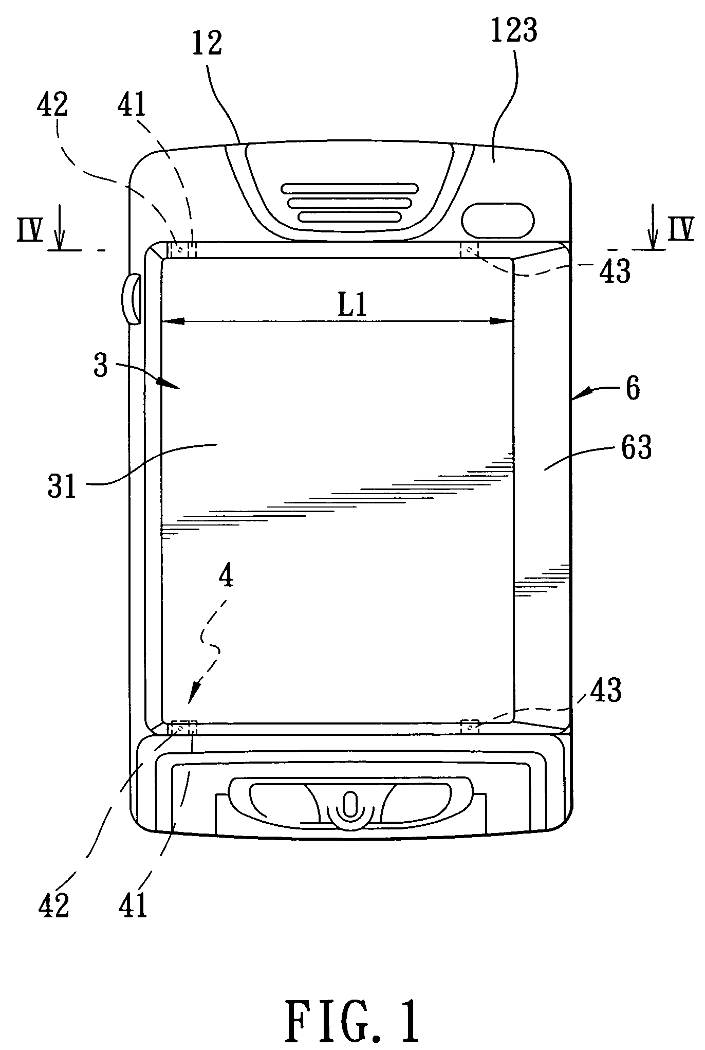 Electronic device having an adjustable display area