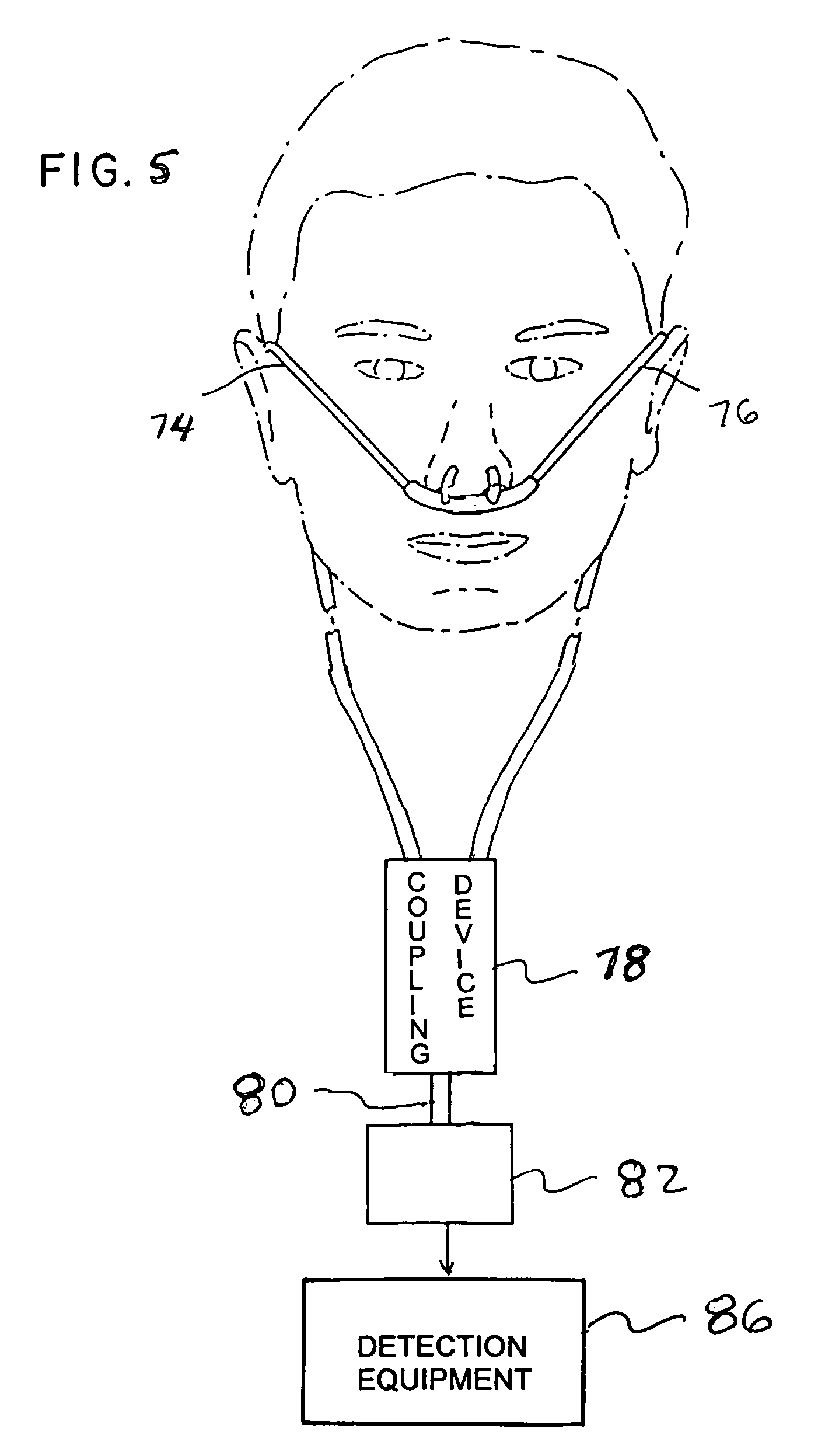 Nasal cannula for acquiring breathing information