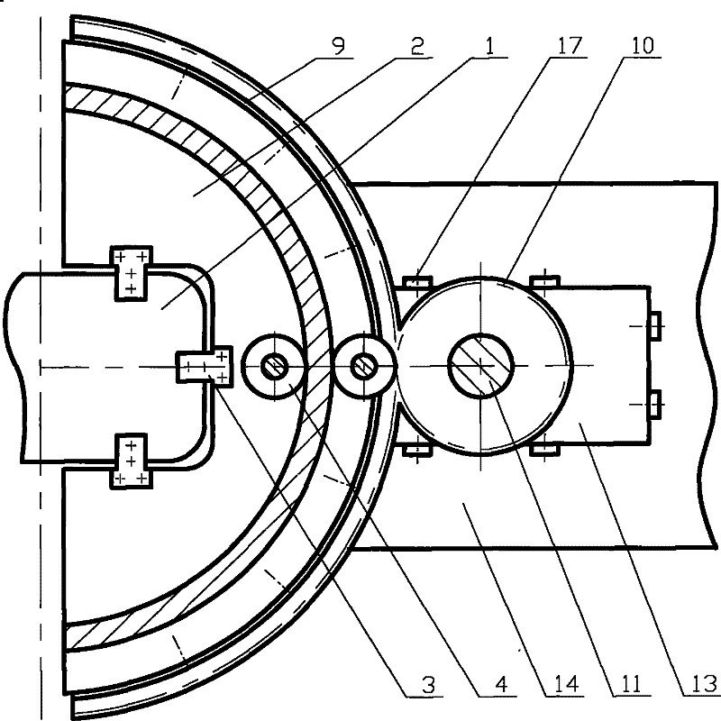 Segmental gear track type concentric rotator