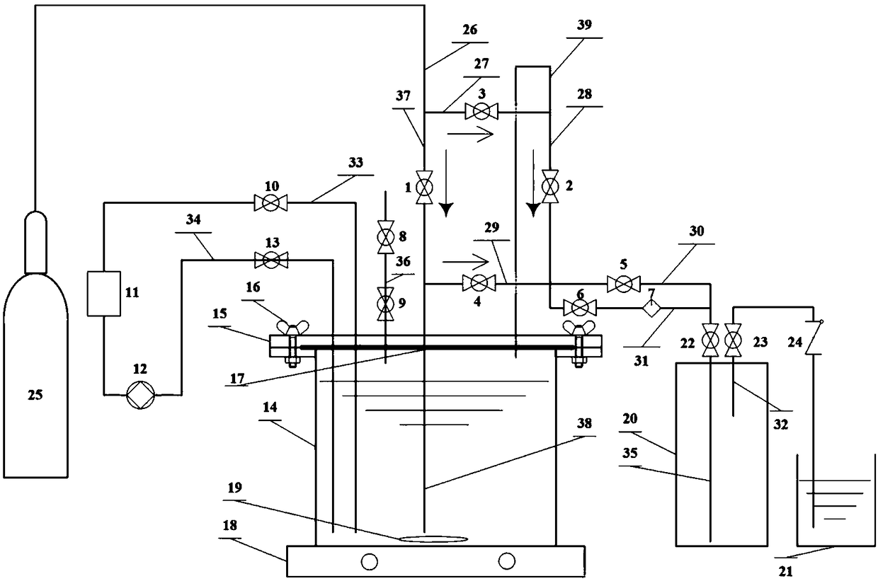 Detecting and dosing device and method for pre-removing oxygen in solution for corrosion test