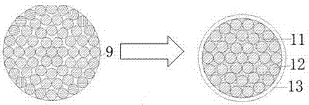 Graphene-copper composite core light-weight fireproof flexible cable used for data center power supply