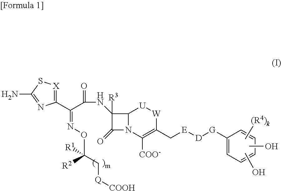 Cephem compound having catechol group