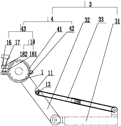 Material strap winding device