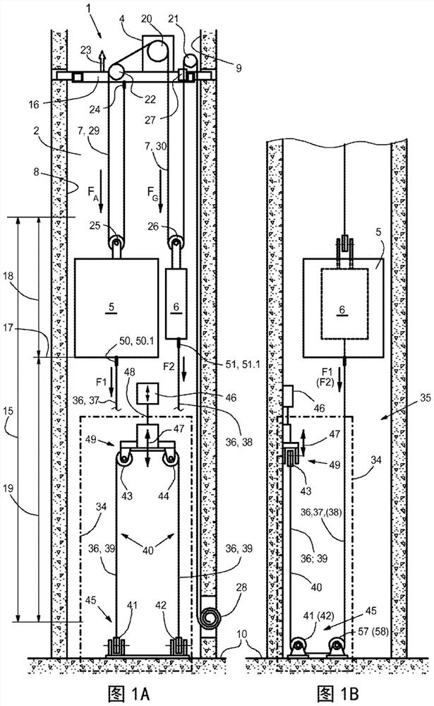 A method for constructing an elevator system with adjustable usable lift height