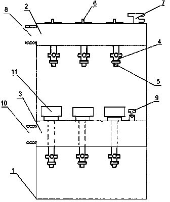 Floor heating water division and water collection device