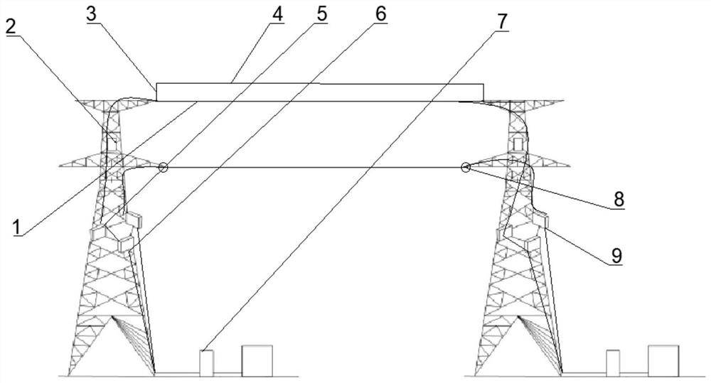 Novel shielding insulation isolation 10kV overhead insulation line lightning protection broken line protection device