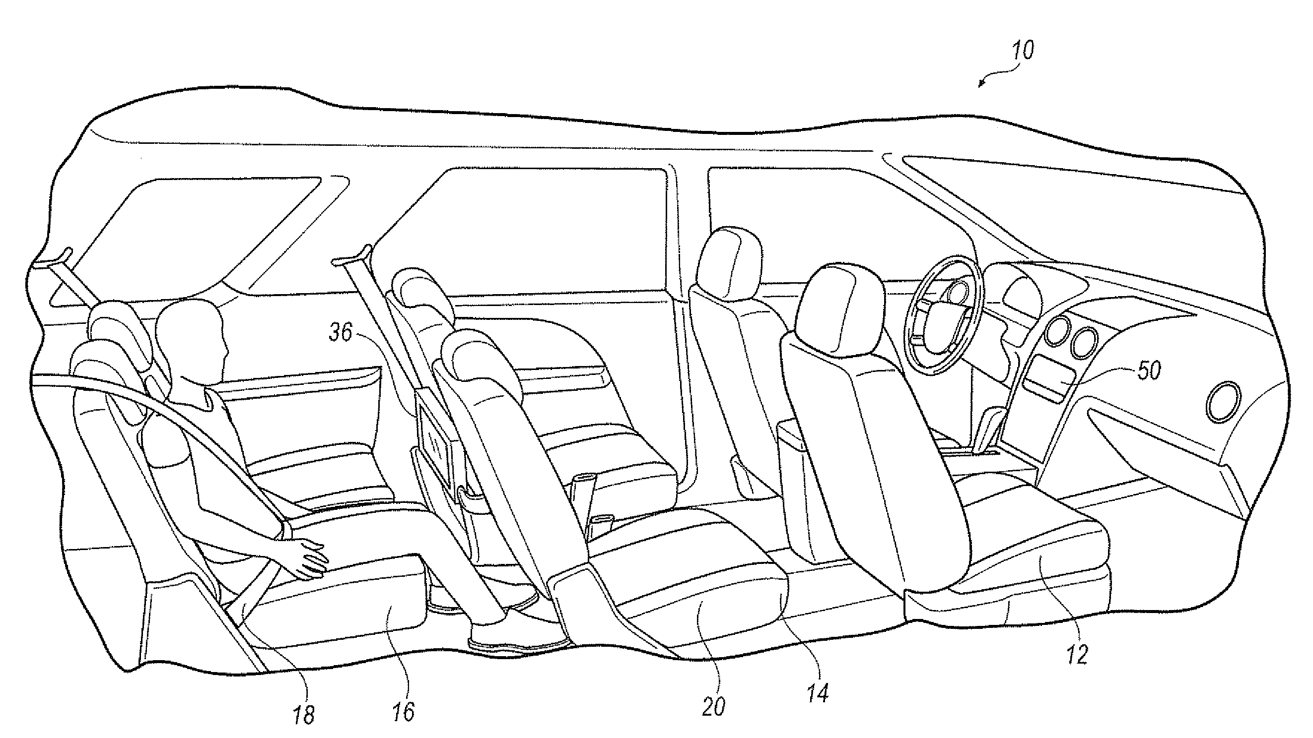 Method and system for integrated media and vehicle seat belt monitoring