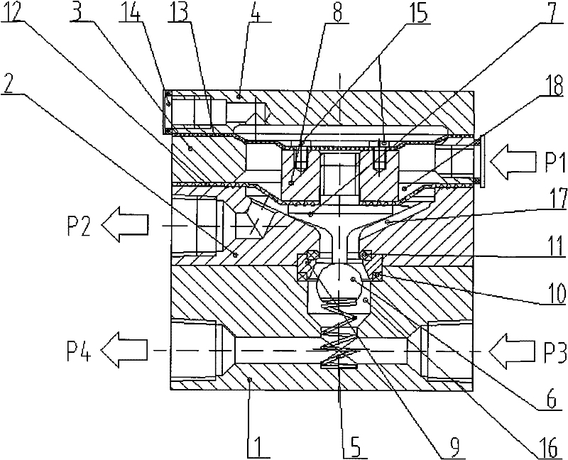 Membrane type flow quantity adjusting valve with circulation