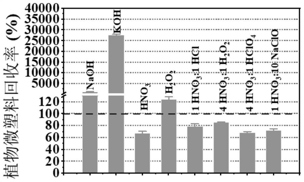 Method for quantitatively analyzing microplastics in leaf vegetables