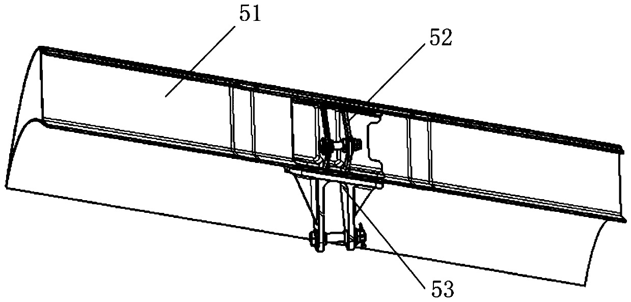 Fatigue test device for outer front flap and joint test piece