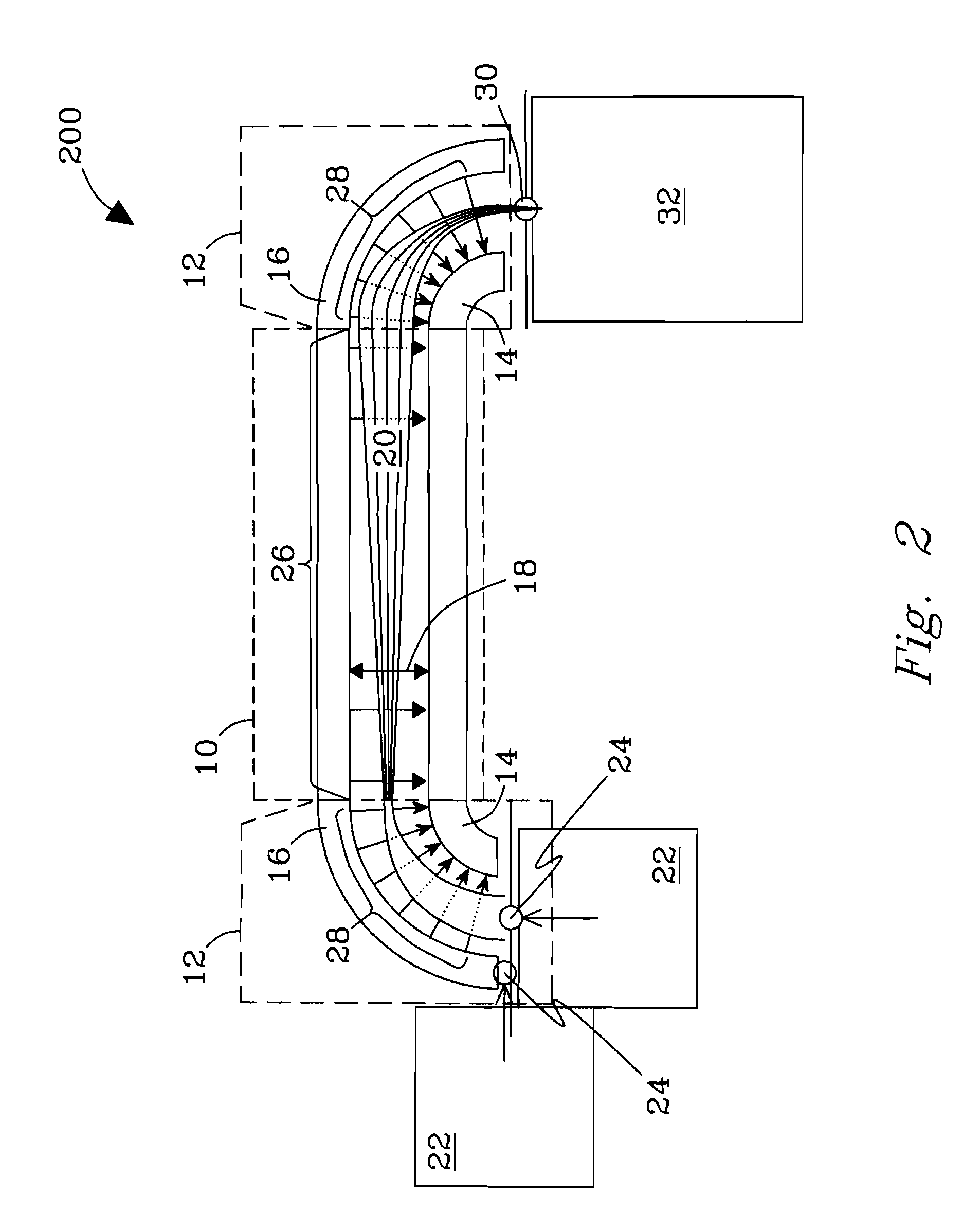 Hooked differential mobility spectrometry apparatus and method therefore