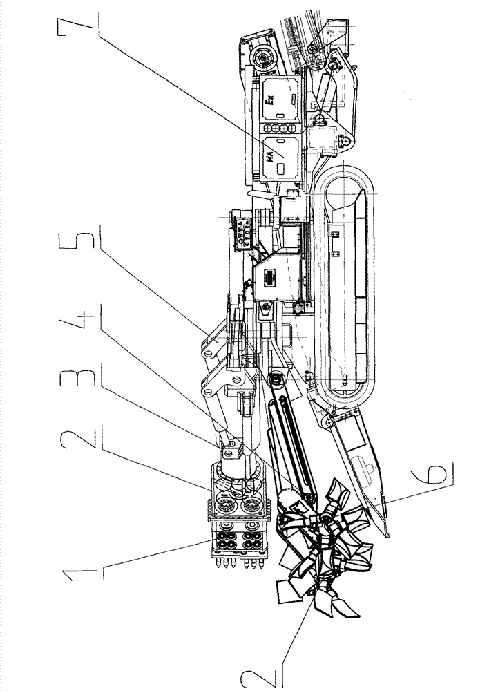 Method for rolling friction stretching and retracting of rocker and rolling friction stretching and retracting digger or loader of rocker