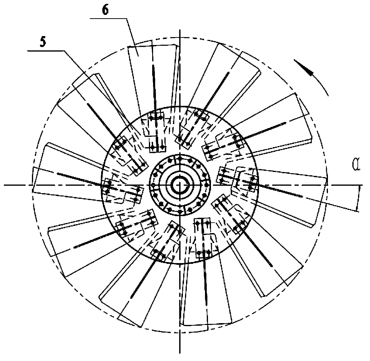 Adjustable integrated impeller for reverse umbrella aerator