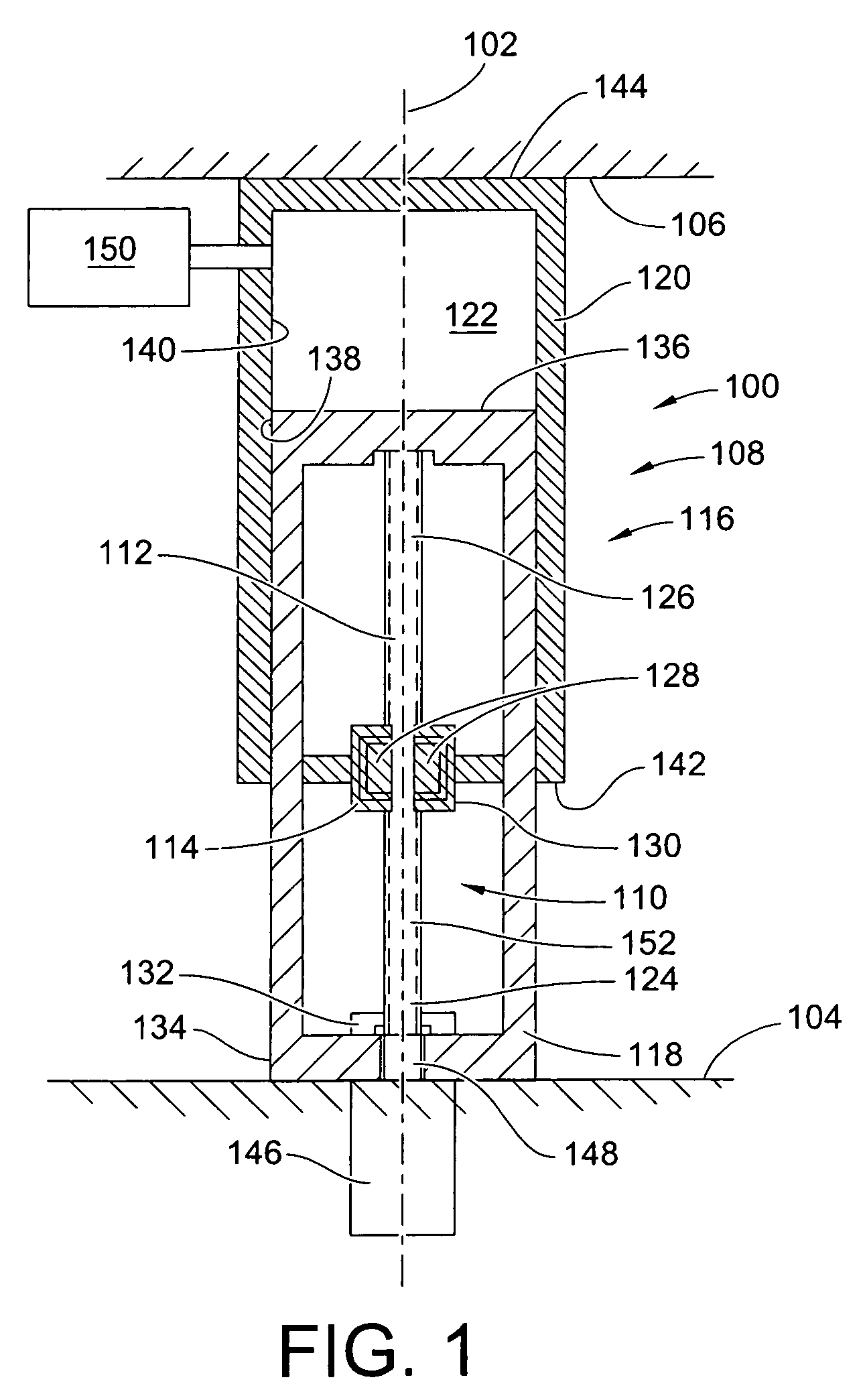Pneumatic biasing of a linear actuator and implementations thereof