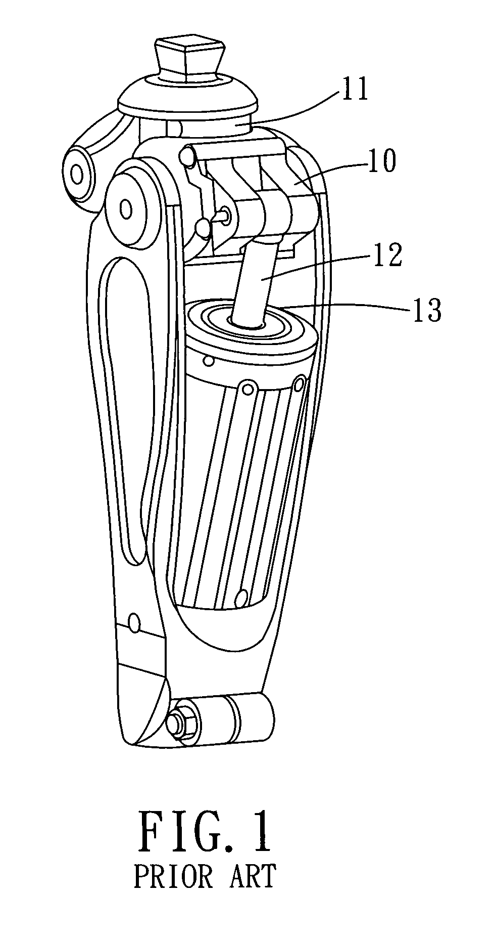 Artificial knee joint having a minimum knee angle
