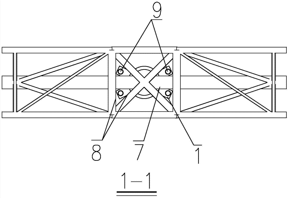 Hoisting frame design application method of continuous truss column top hinging structure